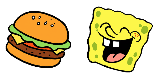 spongebob and krabby patty custom cursor