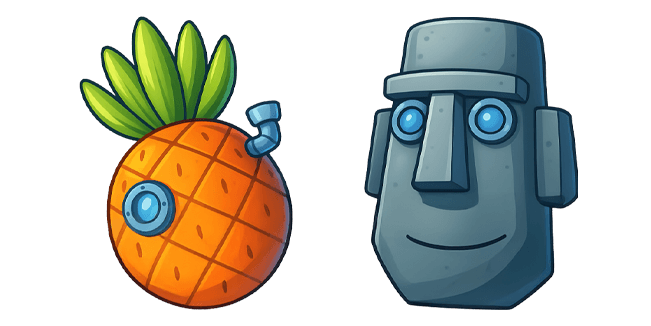spongebob & squidward house custom cursor