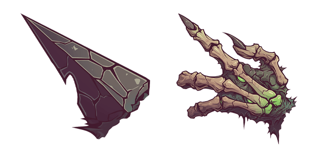 spooky halloween arrow & skeleton hand custom cursor