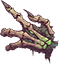 Spooky Halloween Arrow & Skeleton Hand