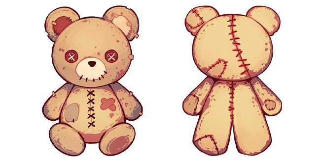 spooky teddy bear custom cursor