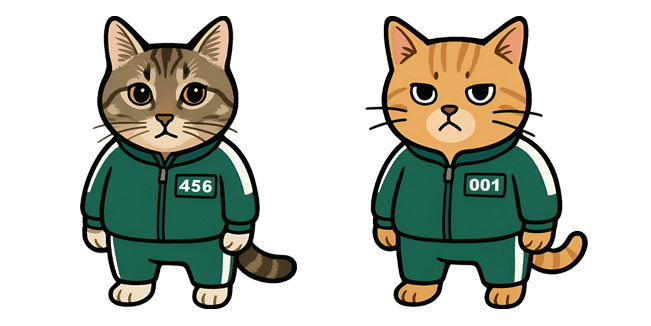 squid game player cat 546 & 001 custom cursor