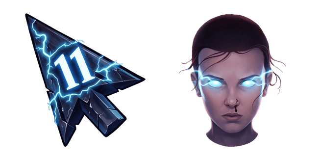 stranger things eleven & arrow custom cursor