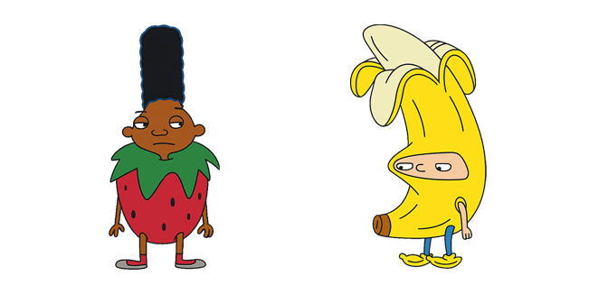 strawberry & banana costume hey arnold custom cursor