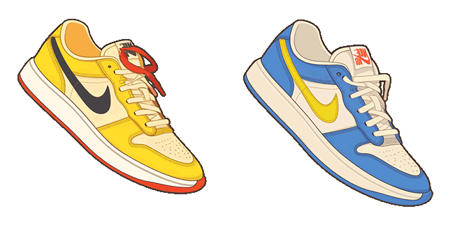 stunning nike sneakers animated custom cursor
