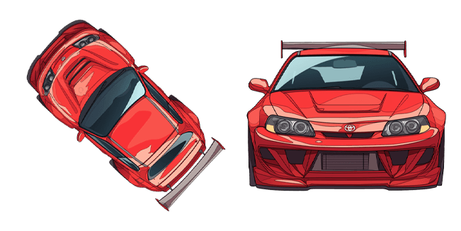 stunning red toyota custom cursor