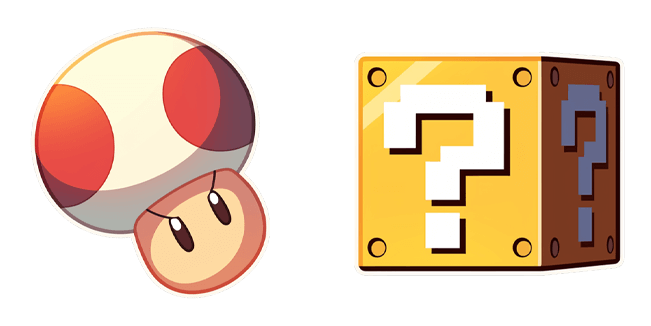 super mario angry super mushroom & mystery box custom cursor