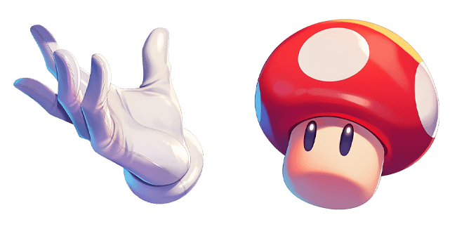 super mario glove and super mushroom custom cursor