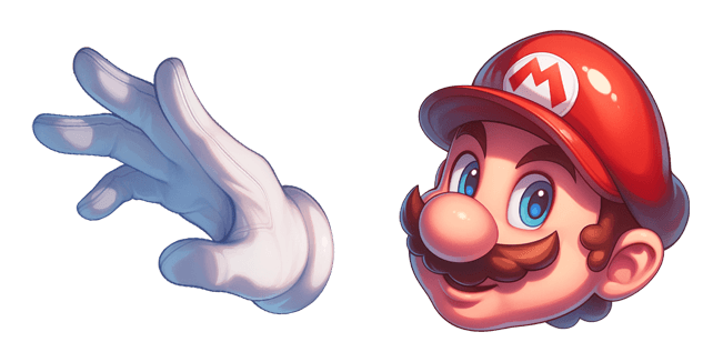 super mario hand and face custom cursor