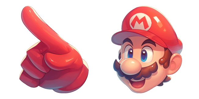 super mario hand & head custom cursor