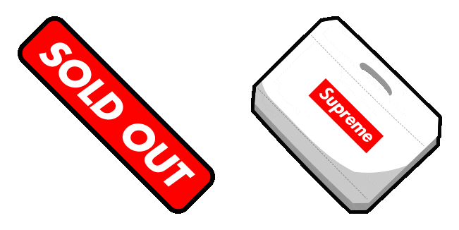supreme banner shopping bag animated custom cursor