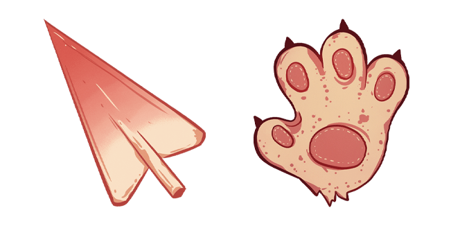 teddy bear color arrow & paw custom cursor