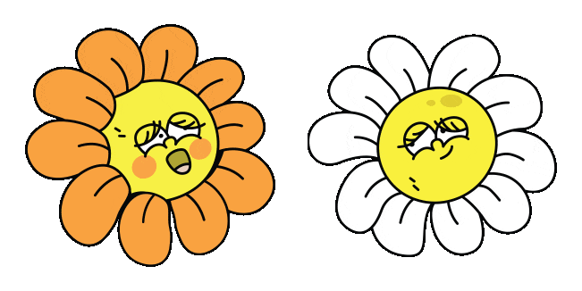 thank goodness youre here flowers animated custom cursor