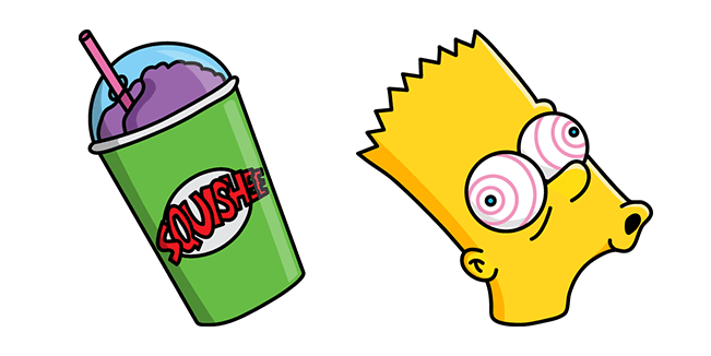 the simpsons bart squishee cup custom cursor