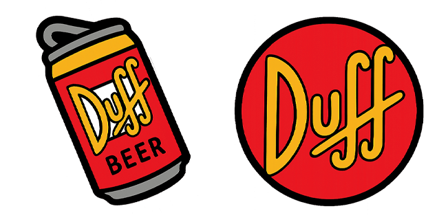 the simpsons duff beer custom cursor