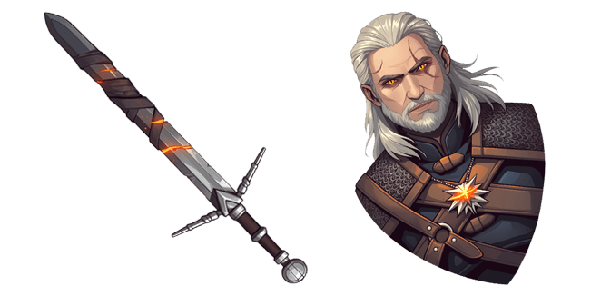 the witcher sword & geralt custom cursor