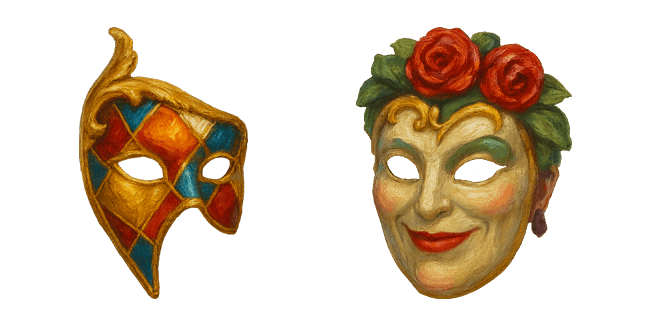 theatrical mask custom cursor