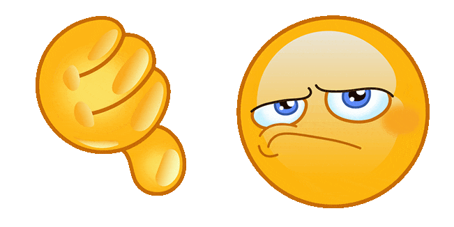 thumbs down emoji animated custom cursor