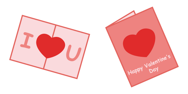 valentines day card custom cursor