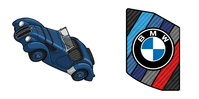 vintage blue bmw 328 roadster bmw m power logo custom cursor