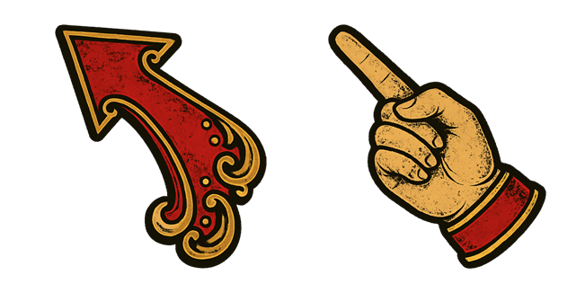 vintage circus arrow custom cursor