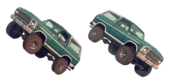 vintage green ford bronco custom cursor