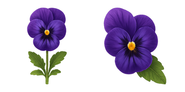 violet flower custom cursor