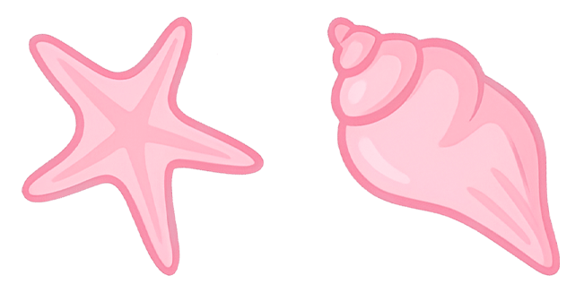 vsco girl starfish & shellfish custom cursor