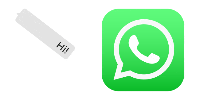 whatsapp logo animated custom cursor