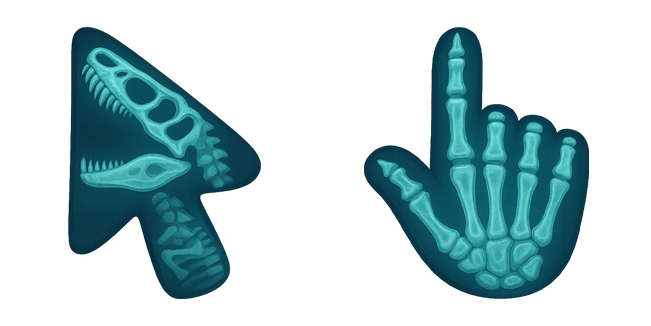 xray t rex & hand skeleton custom cursor