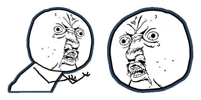 y u no guy meme animated custom cursor