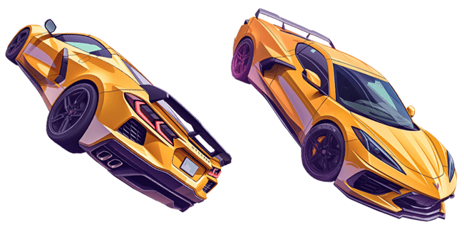 yellow chevrolet corvette c8 custom cursor