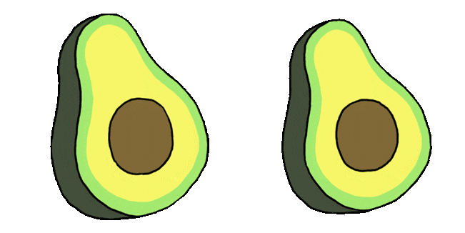 avocado with eye animated custom cursor