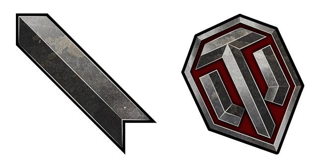 world of tanks game metallic logo custom cursor