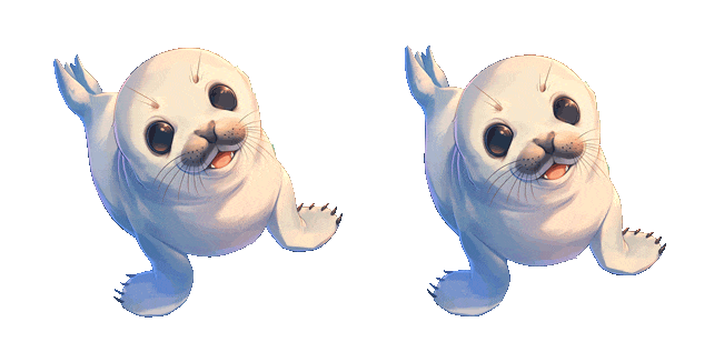 baby seal animated custom cursor