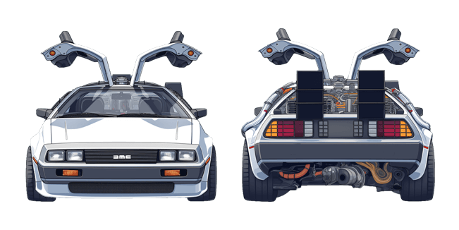 back to the future delorean time machine custom cursor