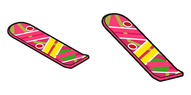 back to the future hoverboard animated custom cursor