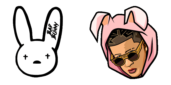 bad bunny logo animated custom cursor
