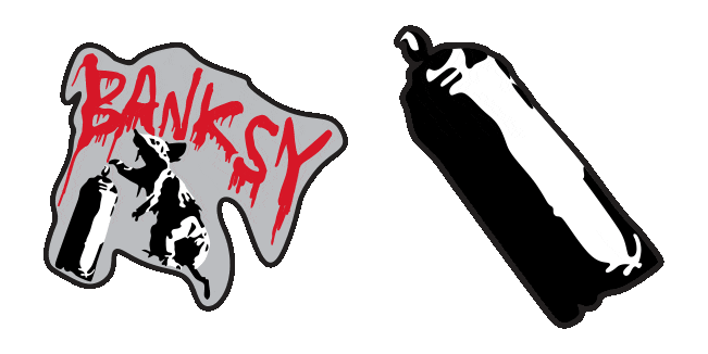 banksy rat spray can animated custom cursor