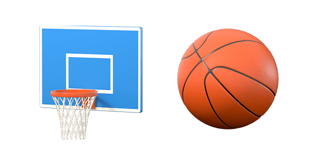 basketball hoop & ball 3D custom cursor