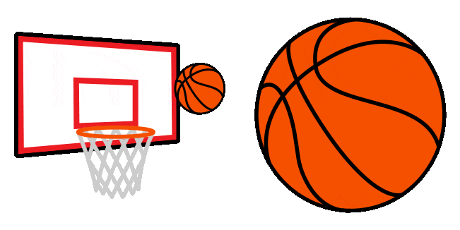 basketball hoop ball animated custom cursor