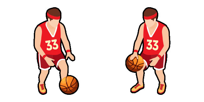 basketball player animated custom cursor