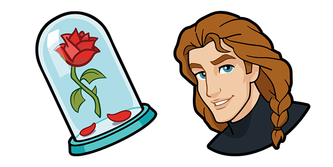beauty and the beast prince adam enchanted rose custom cursor
