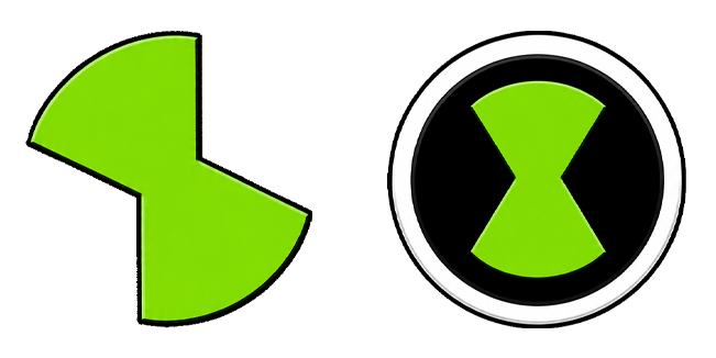 ben 10 omnitrix green hourglass logo custom cursor