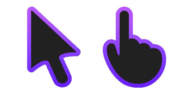black purple stroke gradient animated custom cursor