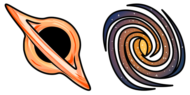 black hole galaxy custom cursor