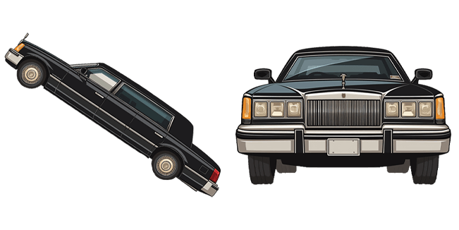 black luxury limousine car custom cursor