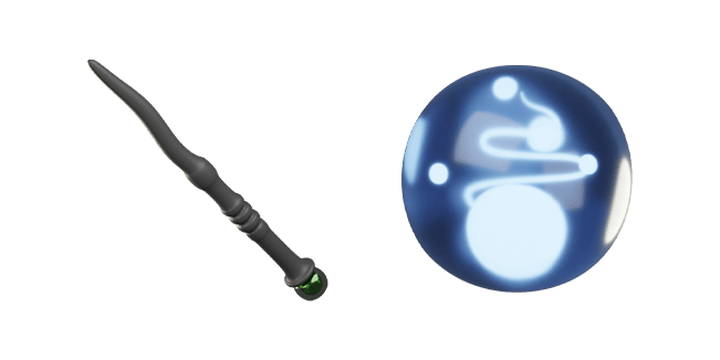 black magic wand & magic ball 3D custom cursor
