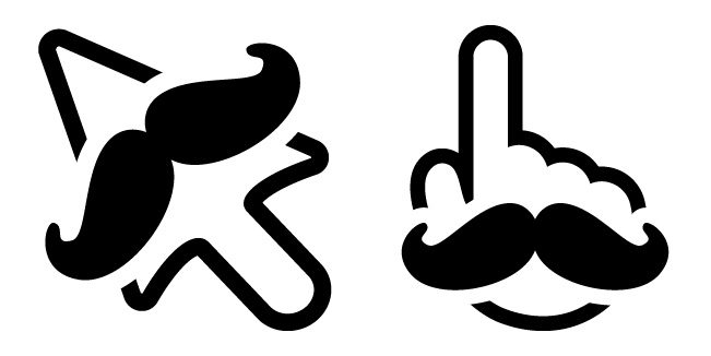black moustache custom cursor