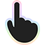 Black & Pastel Rainbow Stroke Gradient Animated
